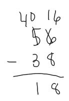 Subtraction algorithm